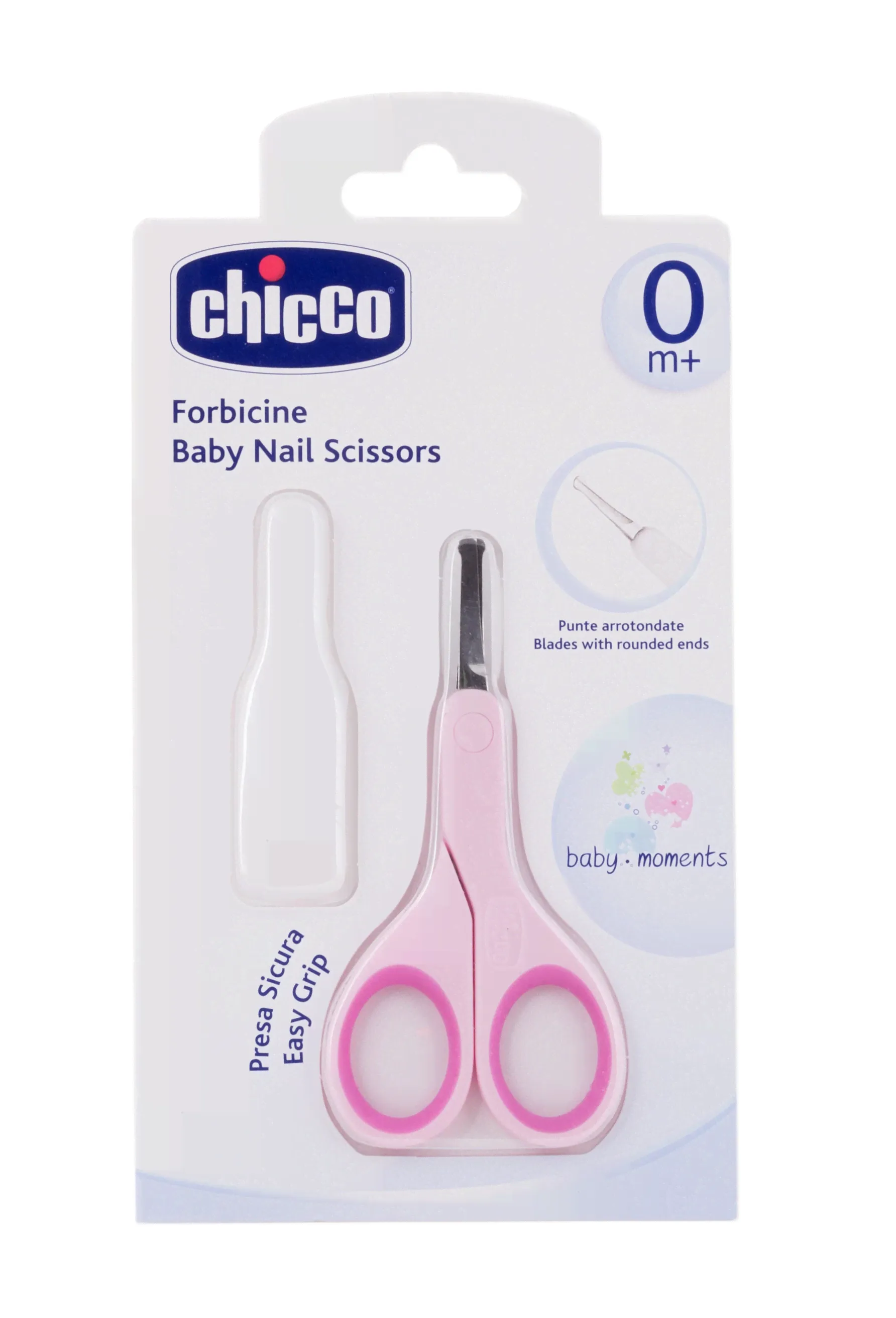 Ножницы детские розовые с чехлом Chicco/Чикко